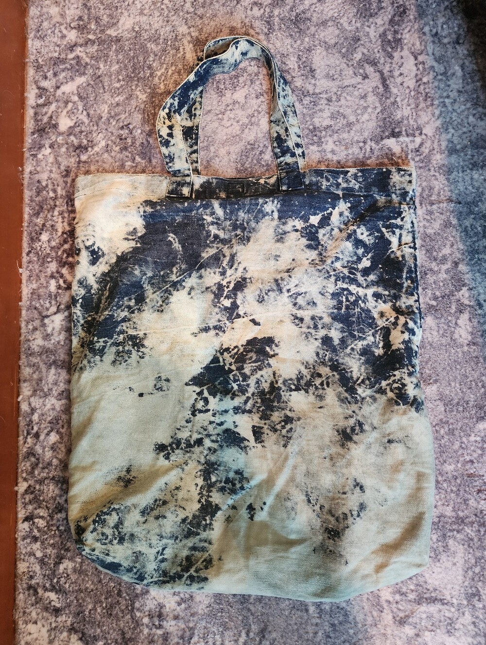 HUGE acid Washed Jean Bag Tote Purse 80's
